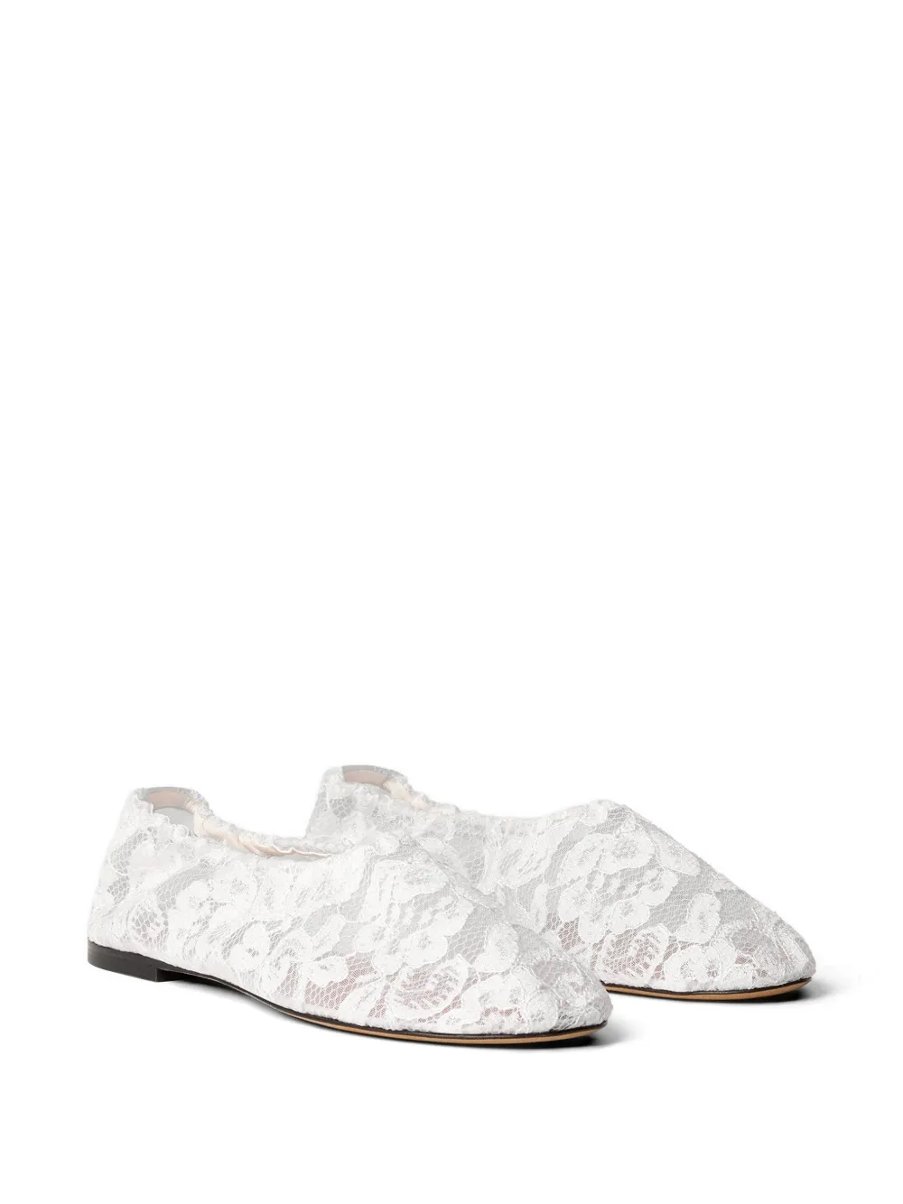 ODISSI Aicha lace ballet flats Wit