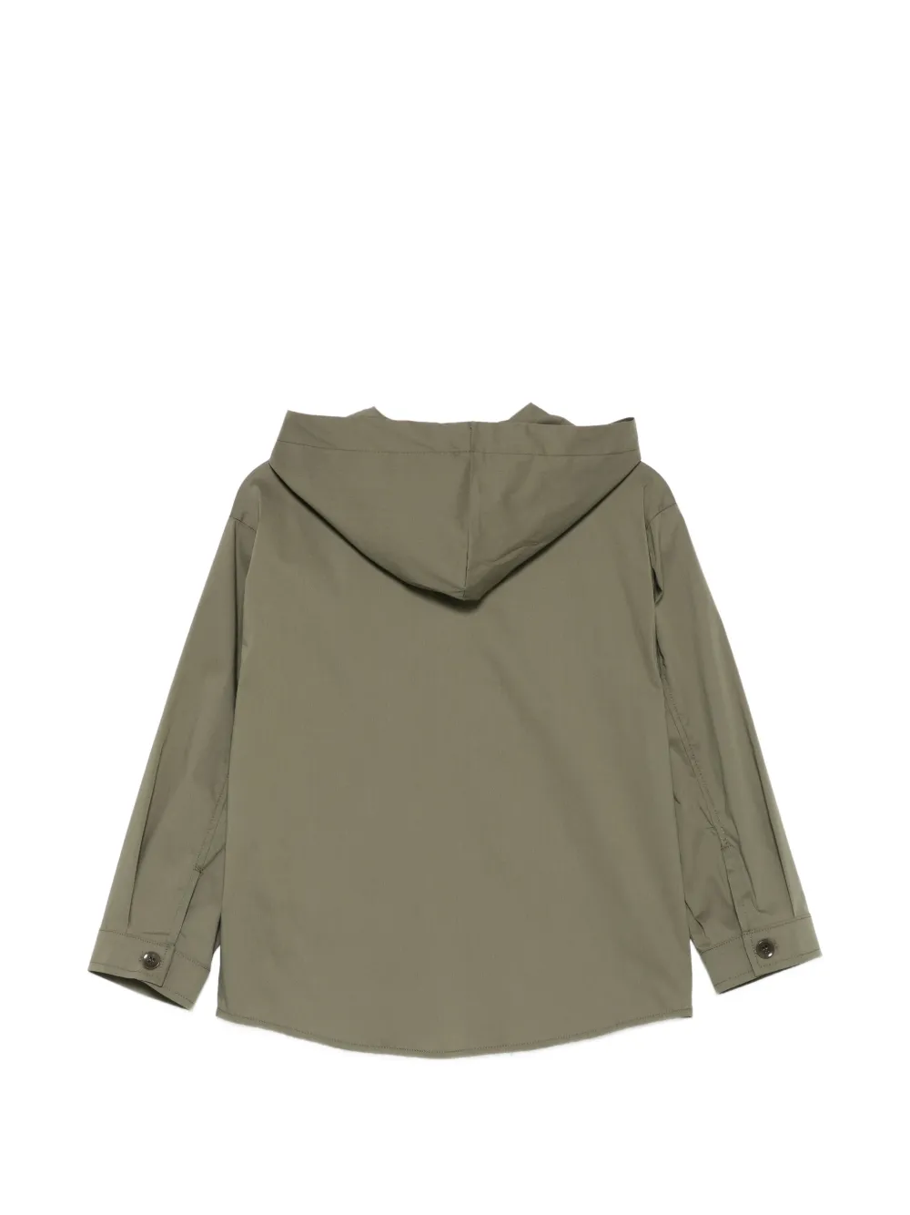 Paolo Pecora Kids Shirt met borstzak en capuchon Groen