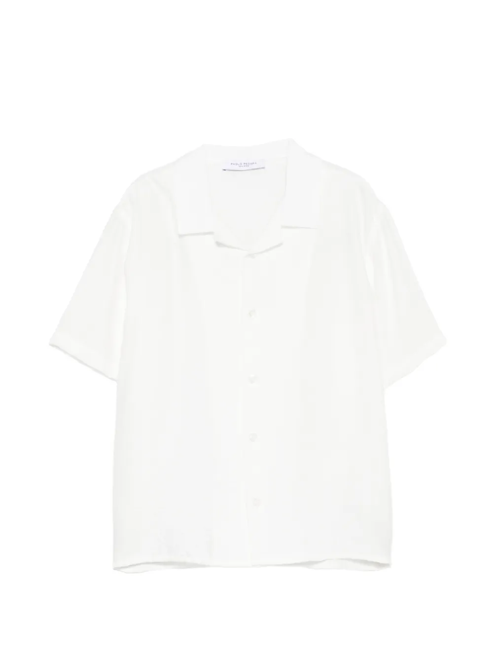 Paolo Pecora Kids' Button-up Short-sleeve Shirt In Blue