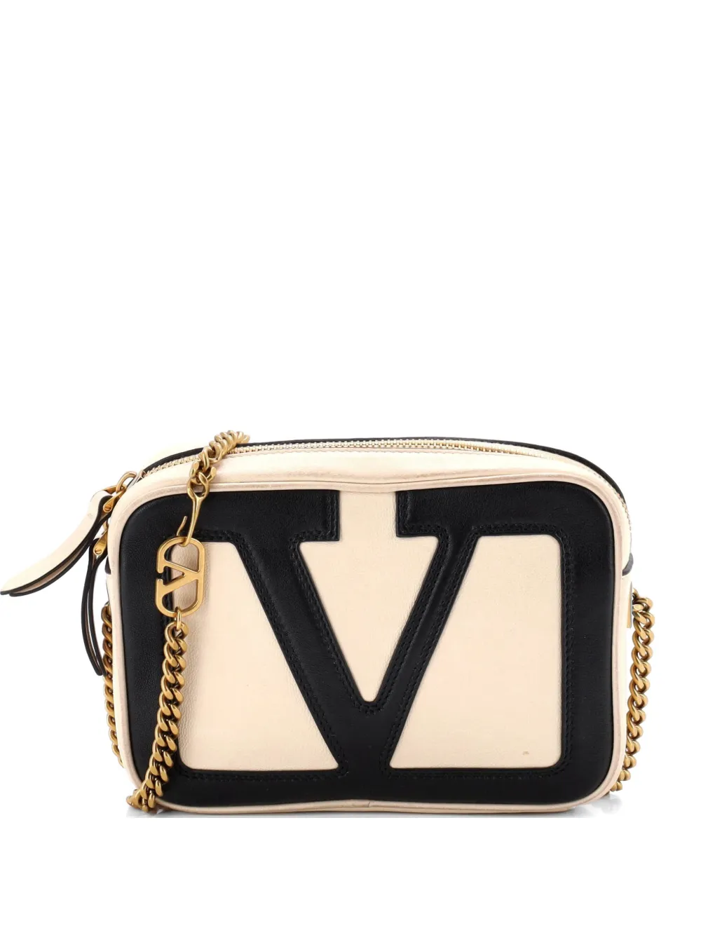 Valentino Garavani Pre-Owned Viva Superstar Chain Leather belt bag - Toni neutri