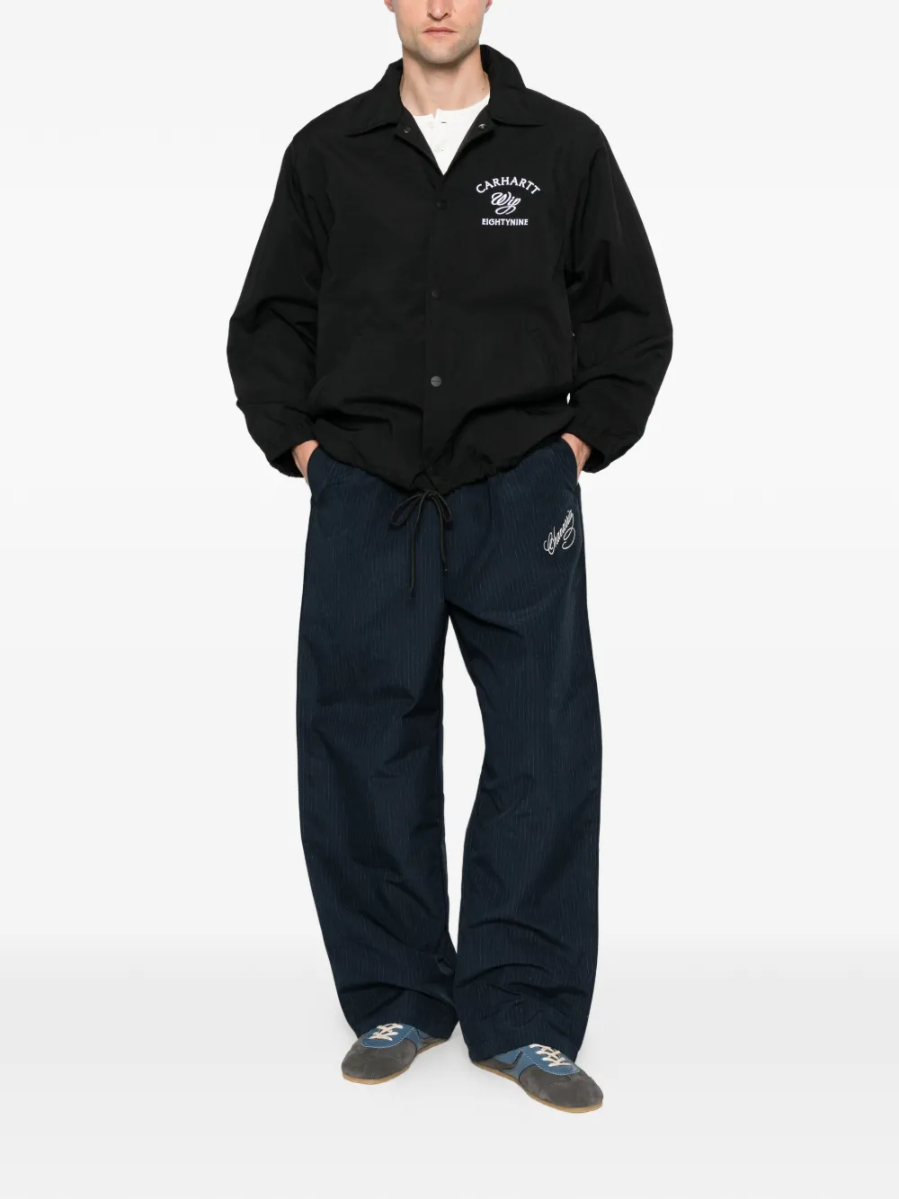 Carhartt WIP Jack met logoprint Zwart