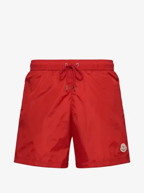 Moncler logo-patch drawstring swim shorts