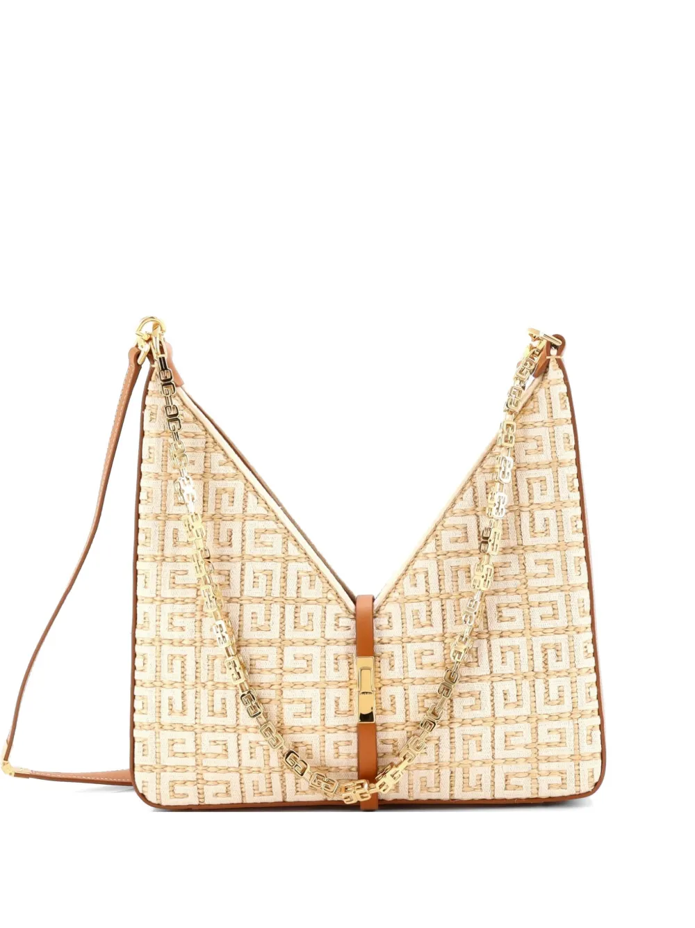 Givenchy Pre-Owned Cut Out 4G Raffia Small shoulder bag - Toni neutri
