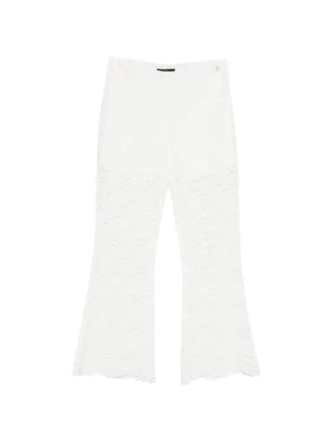TWINSET flower-lace trousers