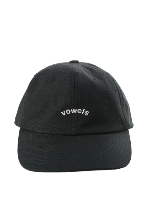 Vowels embroidered-logo baseball cap