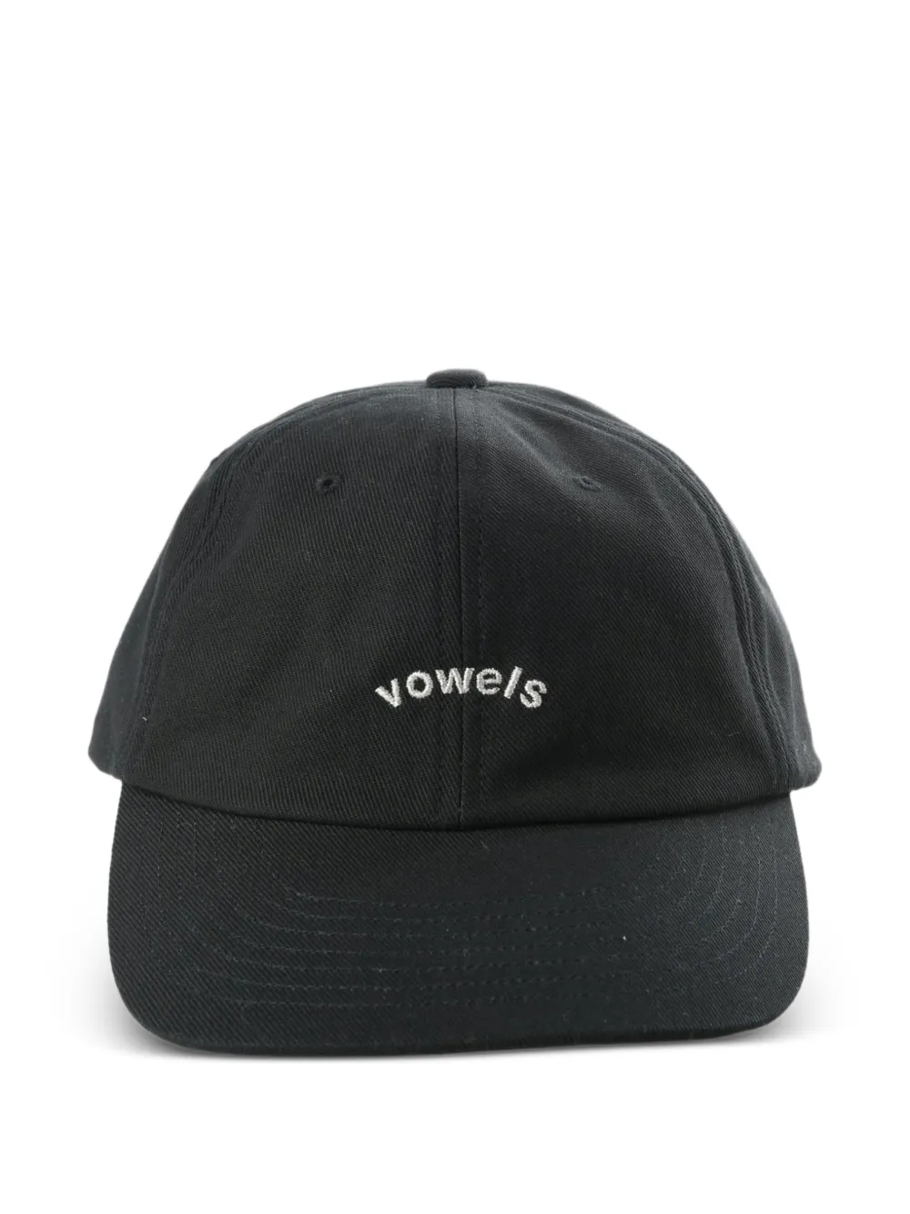 Vowels embroidered-logo baseball cap - Nero