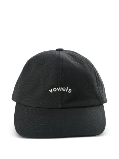 Vowels embroidered-logo baseball cap