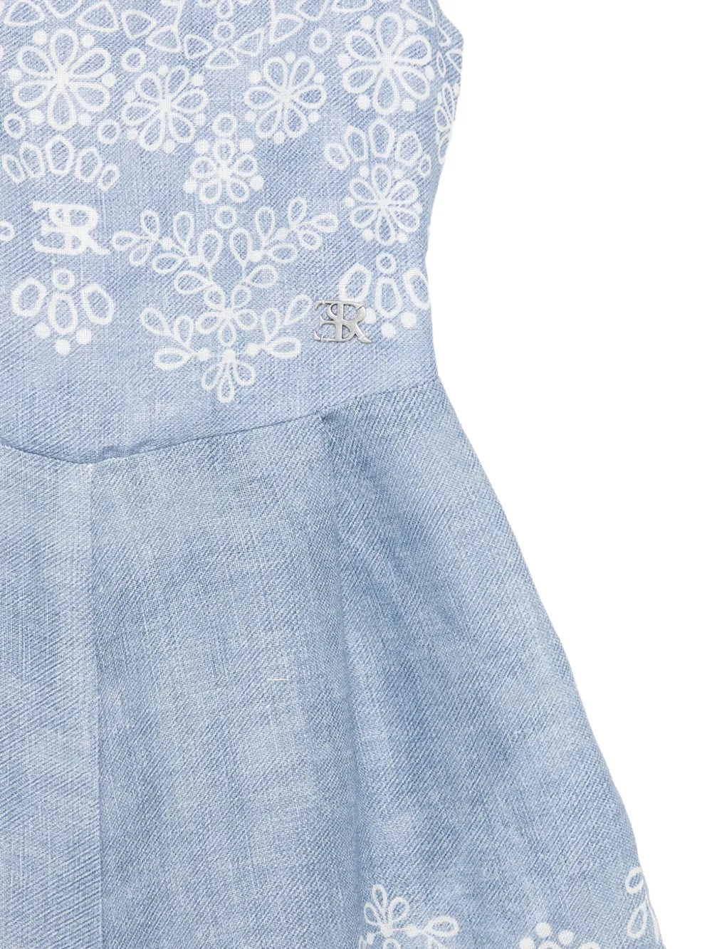 Ermanno Scervino Junior Playsuit met geborduurd logo Blauw