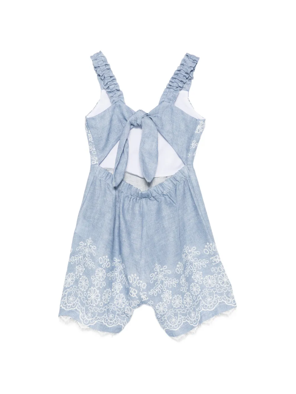 Ermanno Scervino Junior Playsuit met geborduurd logo Blauw