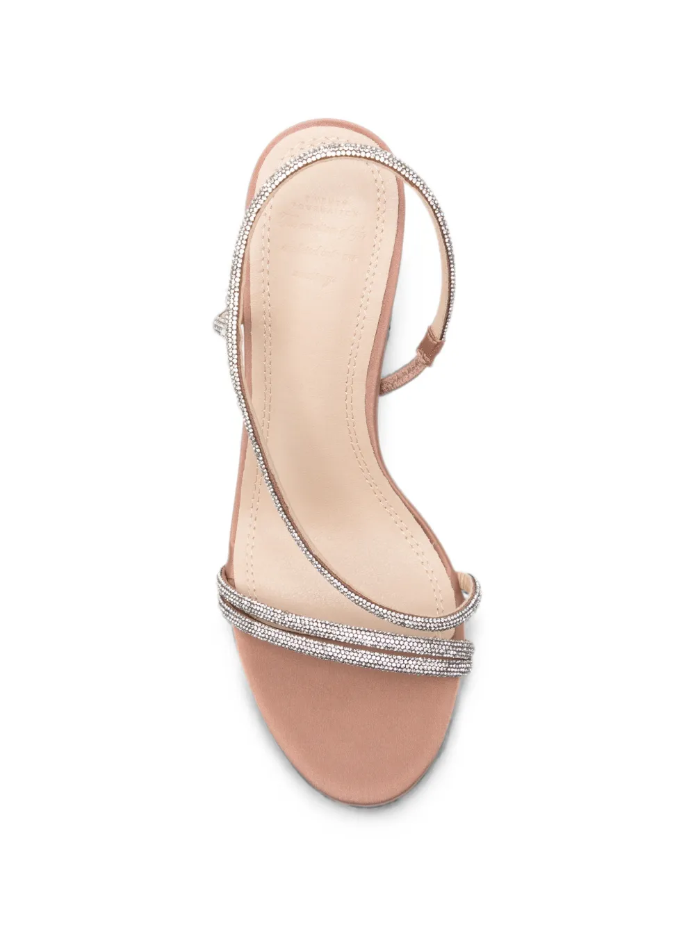 TWENTY FOURHAITCH Flamenco crystal-embellished slingback sandals Beige
