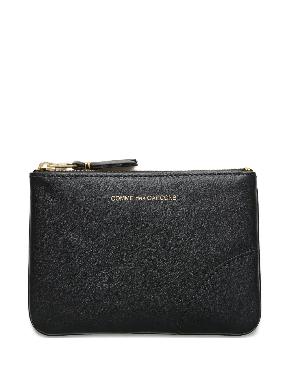 Comme Des Garçons zip-up leather wallet - Nero
