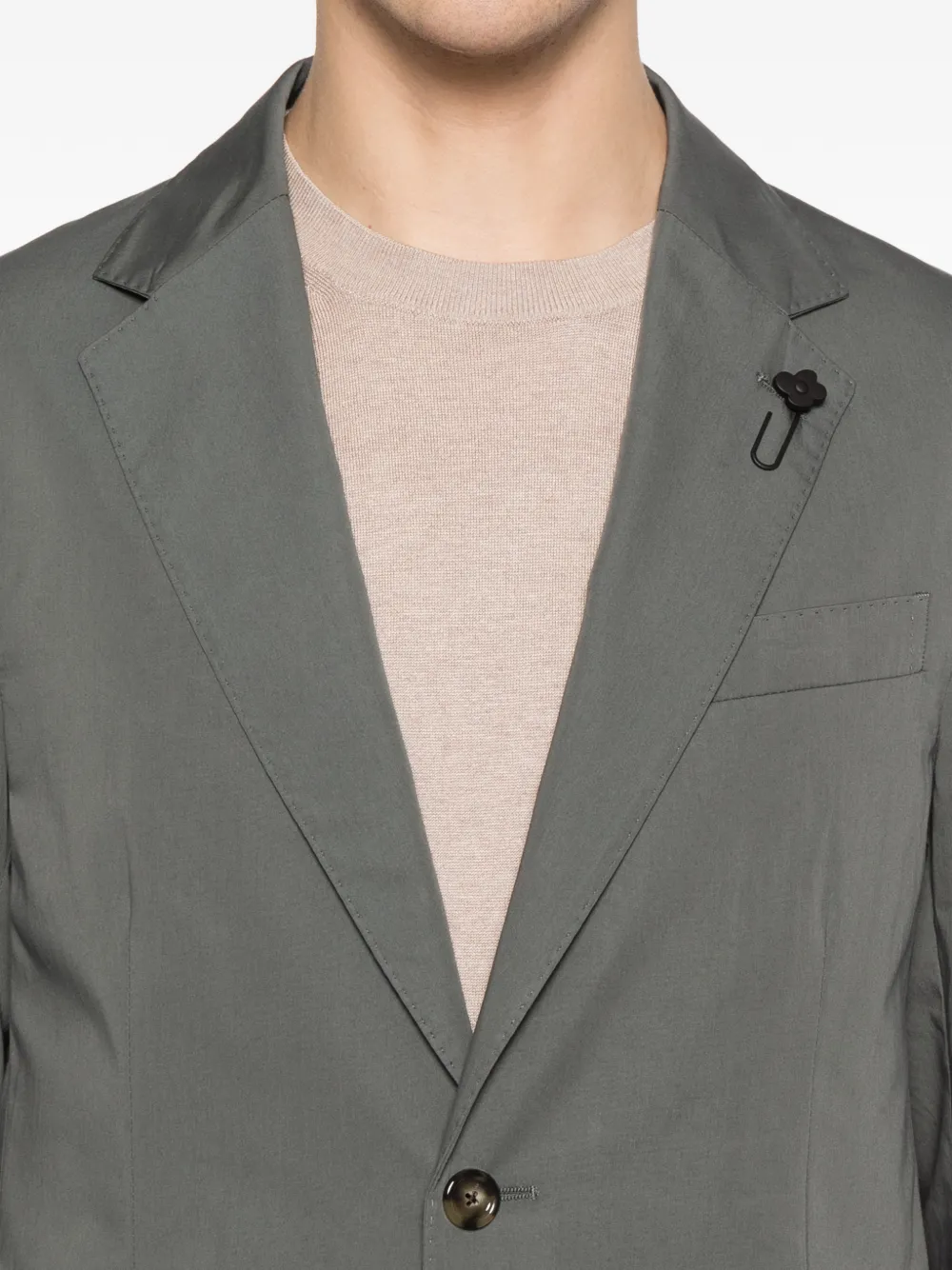 Lardini Blazer met enkele rij knopen Grijs