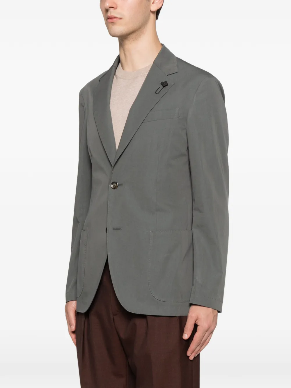 Lardini Blazer met enkele rij knopen Grijs