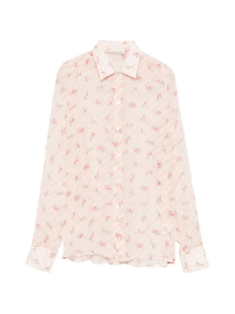 Faliero Sarti floral-print striped shirt