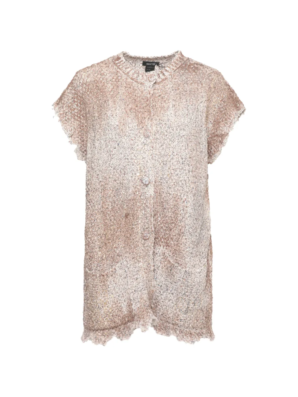 Avant Toi sequin-embellished distressed-effect cardigan - Toni neutri