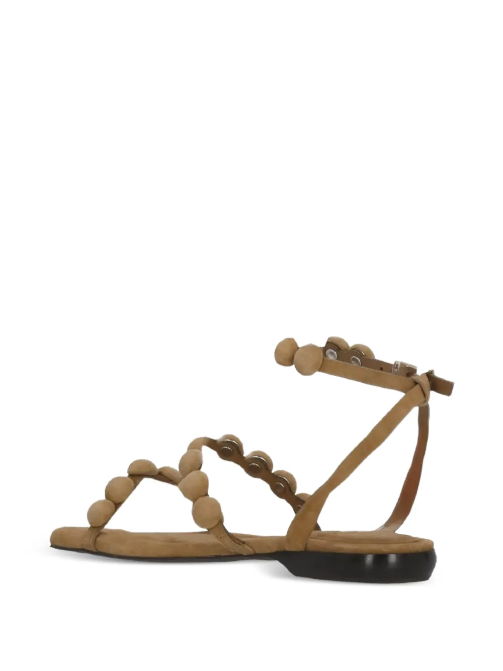 Ash Regy sphere-embellished suede sandals Beige