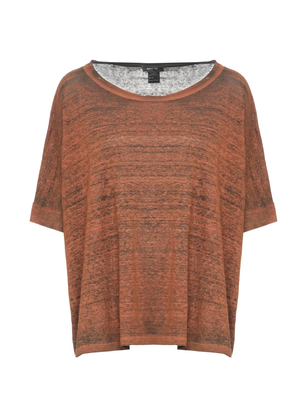 Avant Toi marl-effect short-sleeve T-shirt - Marrone