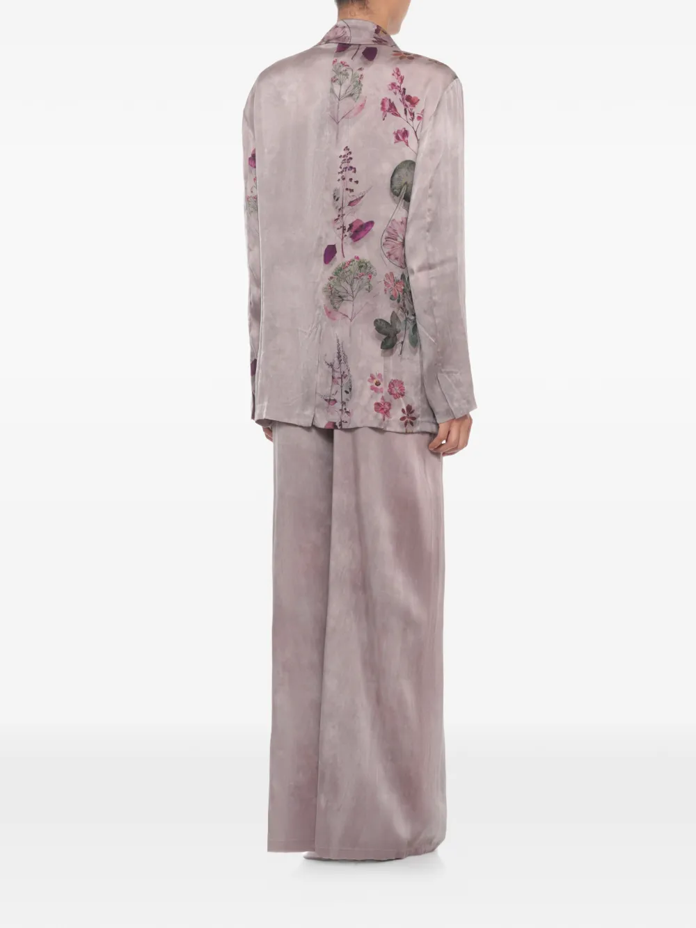 Avant Toi Blazer met bloemenprint Roze