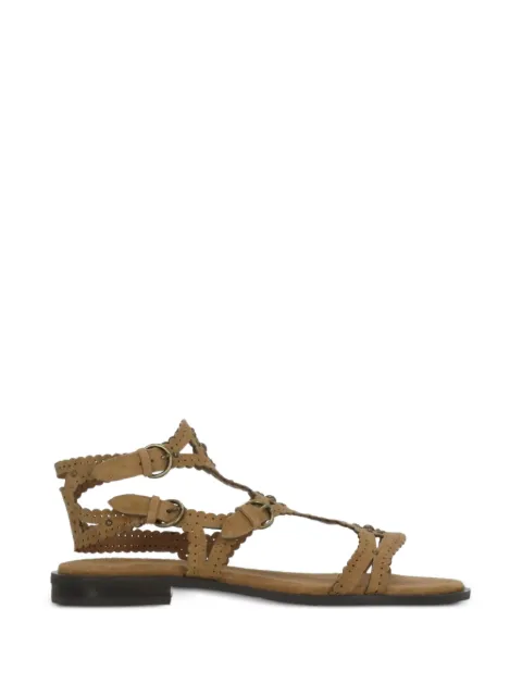 Ash laser-cut studded sandals