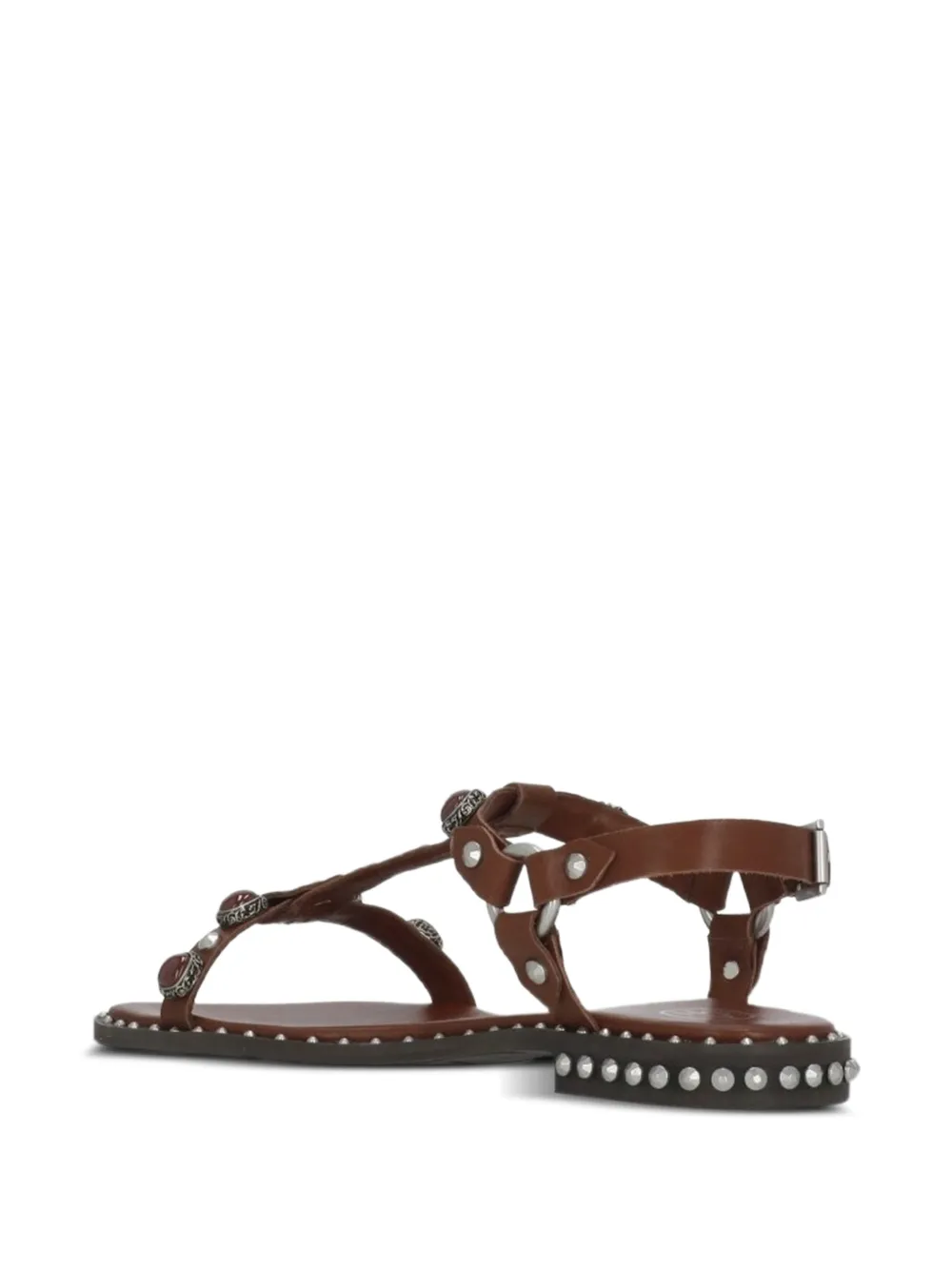 Ash Podium leather flat sandals Bruin