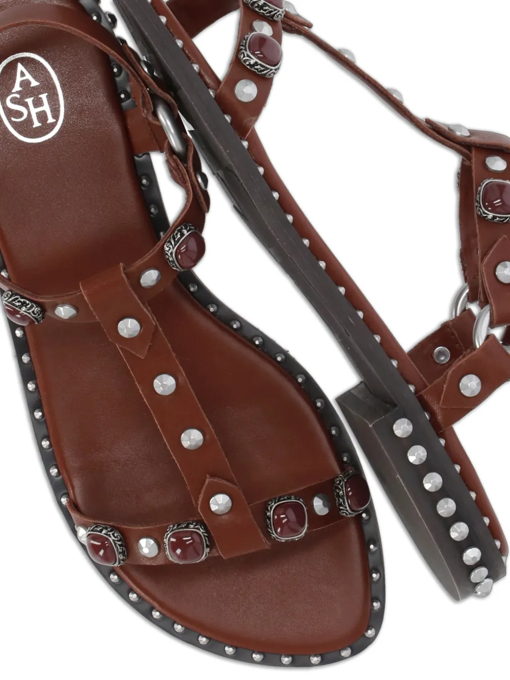 Ash Podium leather flat sandals Bruin