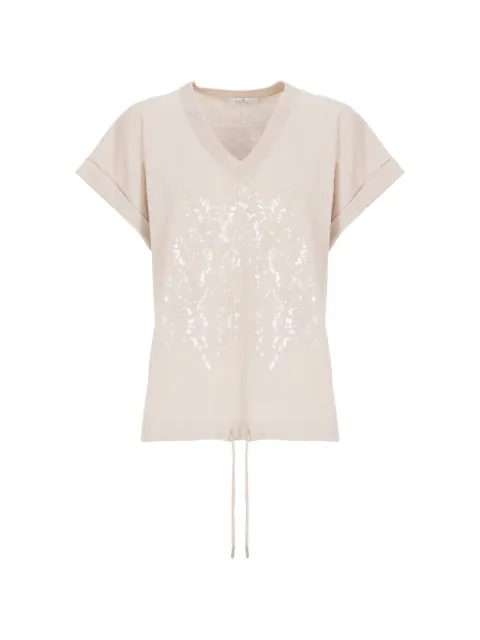 PANICALE sequin-embellished drawstring T-shirt