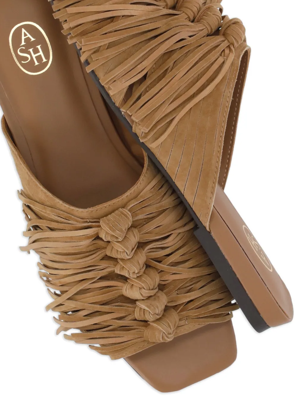 Ash Brigitte gevlochten sandalen met franje Beige