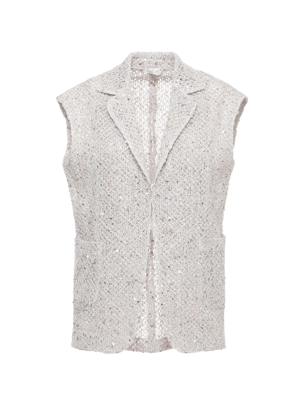 PANICALE sequin-embellished sleeveless jacket - Grey