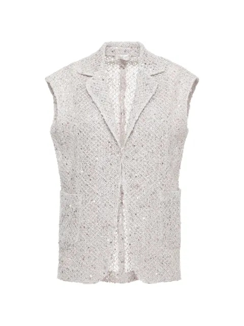 PANICALE sequin-embellished sleeveless jacket