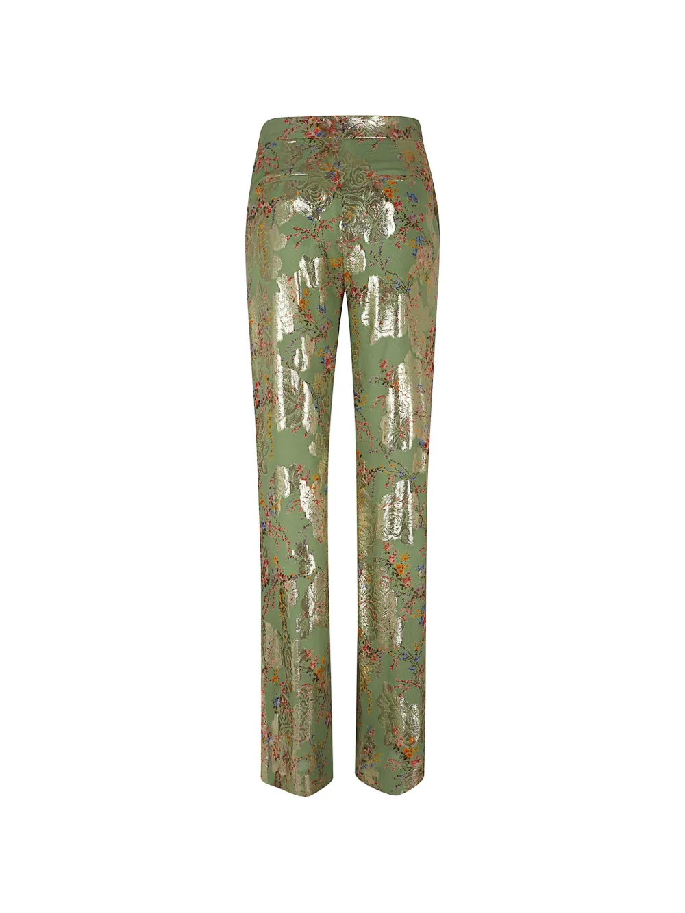 Valentino Garavani Broek met bloemen-brokaat Groen