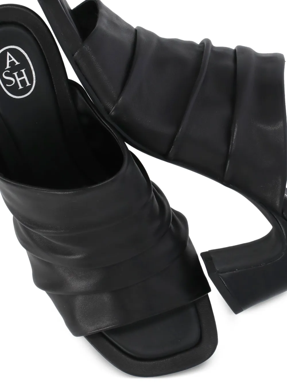 Ash Eva leather mules Zwart