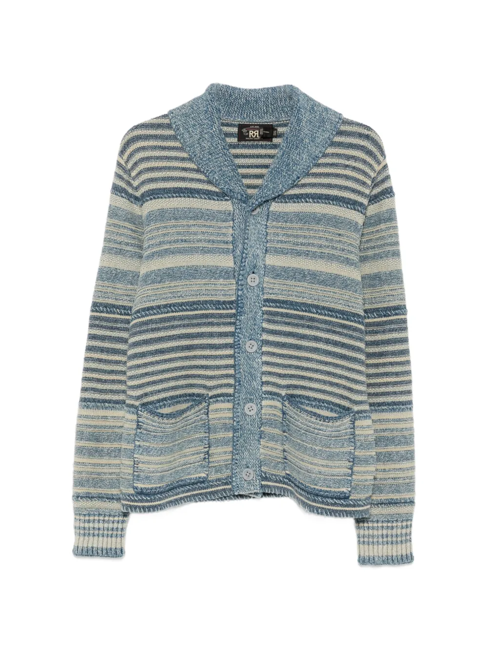 Ralph Lauren RRL striped buttoned cardigan - Blu