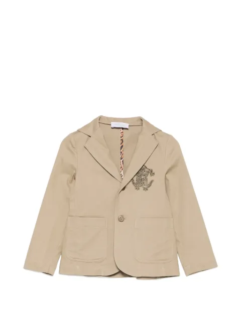 Roberto Cavalli Junior monogram-patch blazer