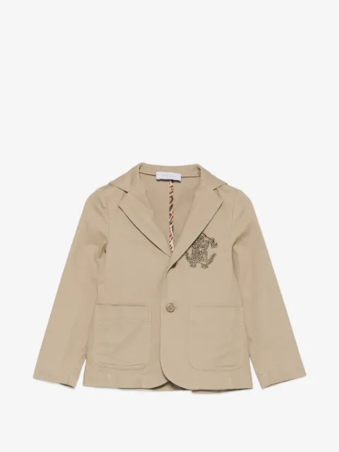 Roberto Cavalli Junior monogram-patch blazer