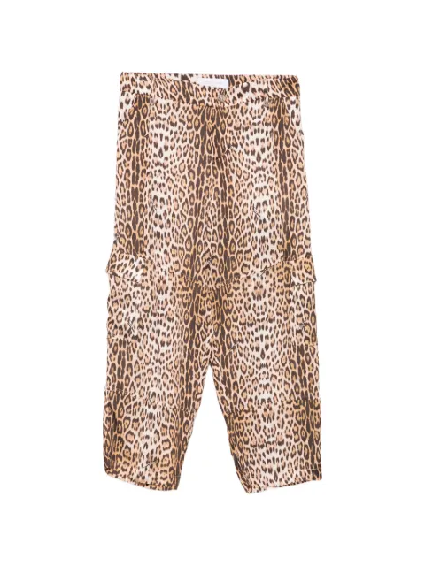 Roberto Cavalli Junior leopard-print cargo pants
