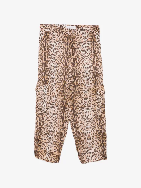 Roberto Cavalli Junior leopard-print cargo pants