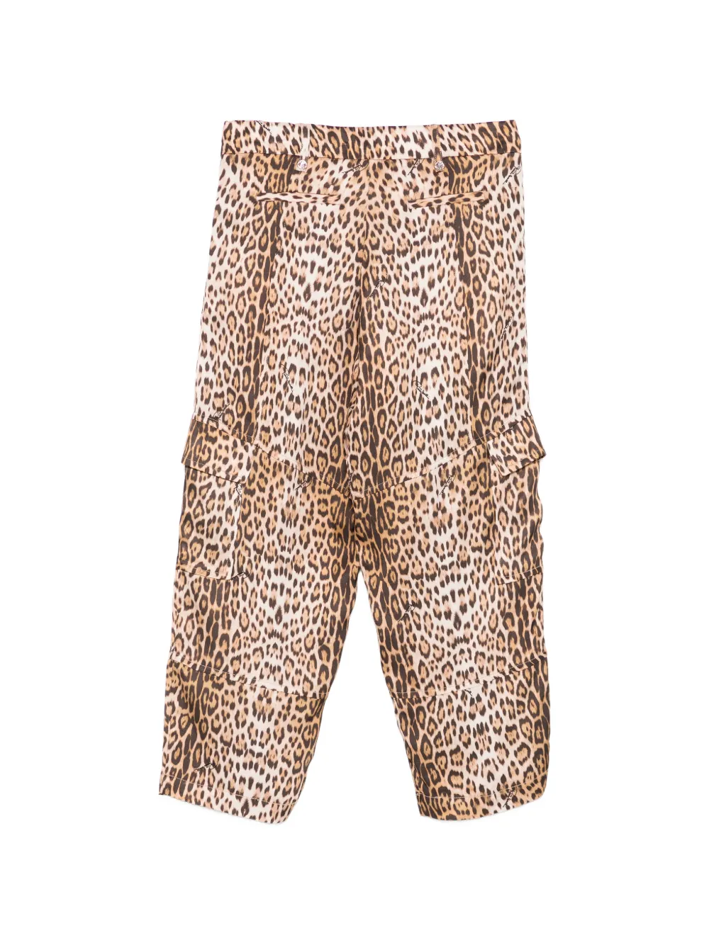 Roberto Cavalli Junior Cargo broek met luipaardprint Beige