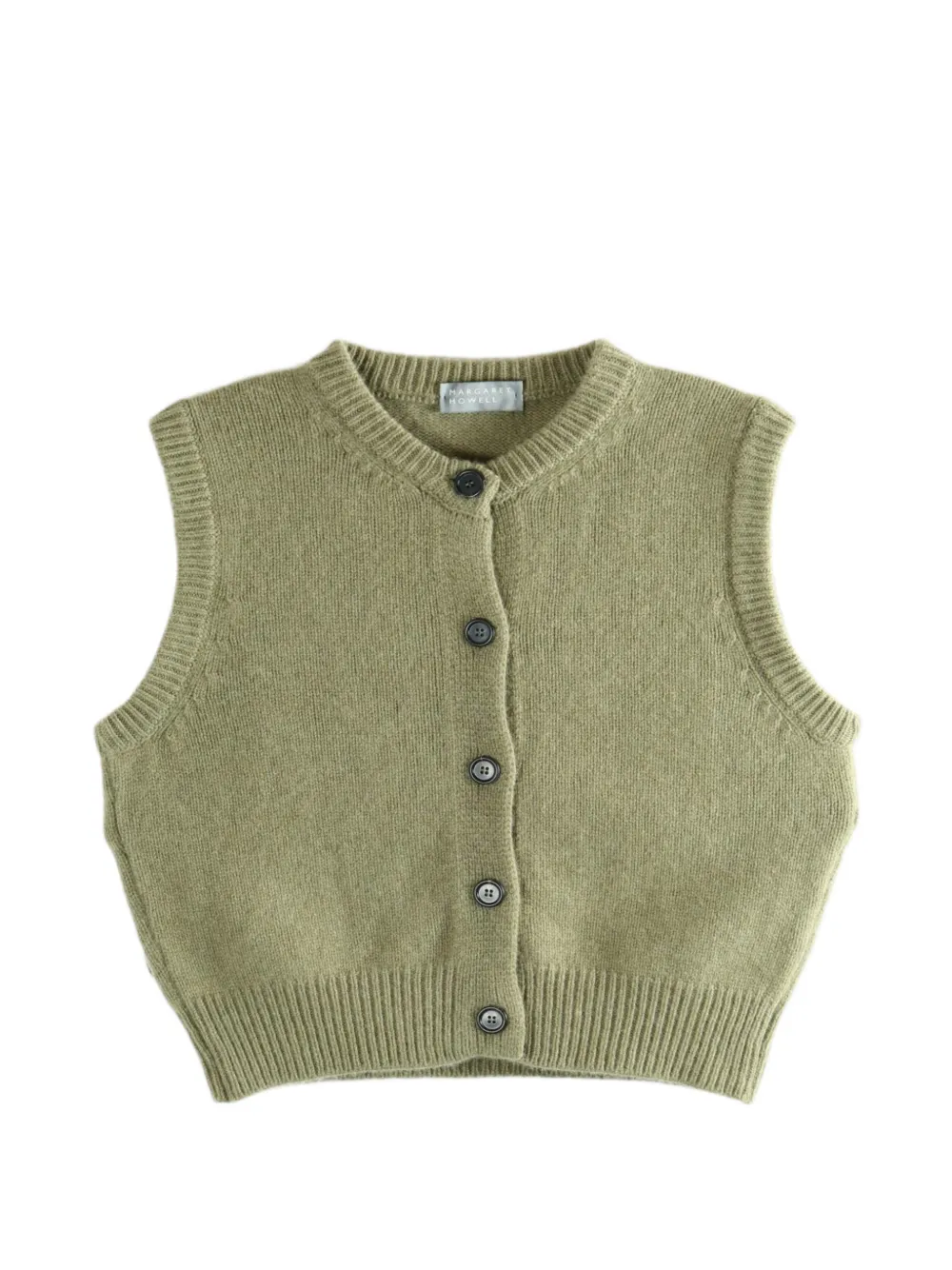 Margaret Howell button-up knitted vest - Verde