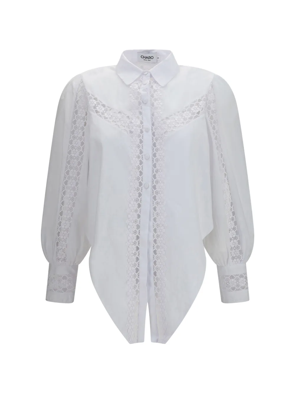 Charo Ruiz Ibiza Devi lace-insert blouse - Bianco