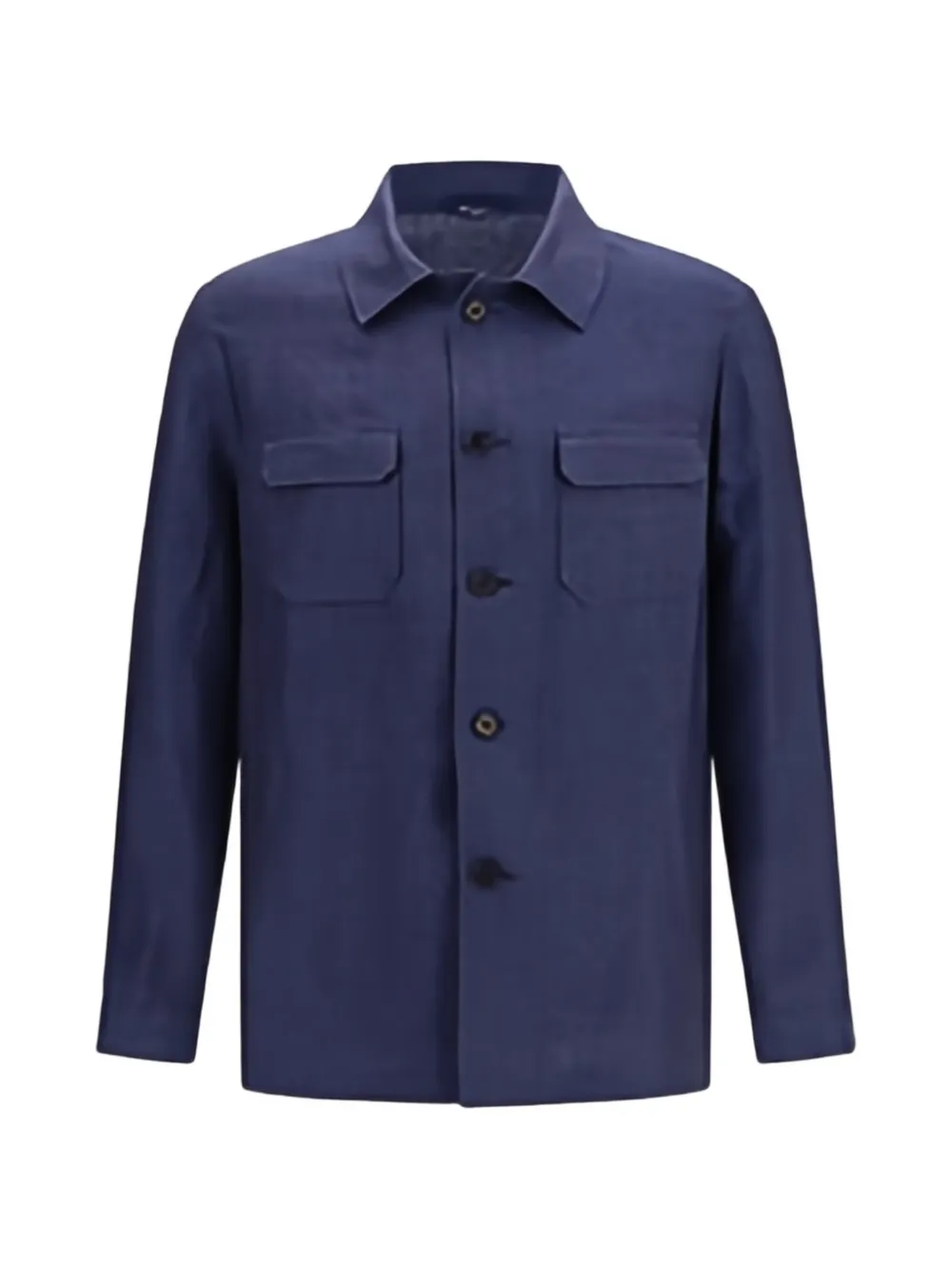 GI CAPRI button-up linen shirt - Blau