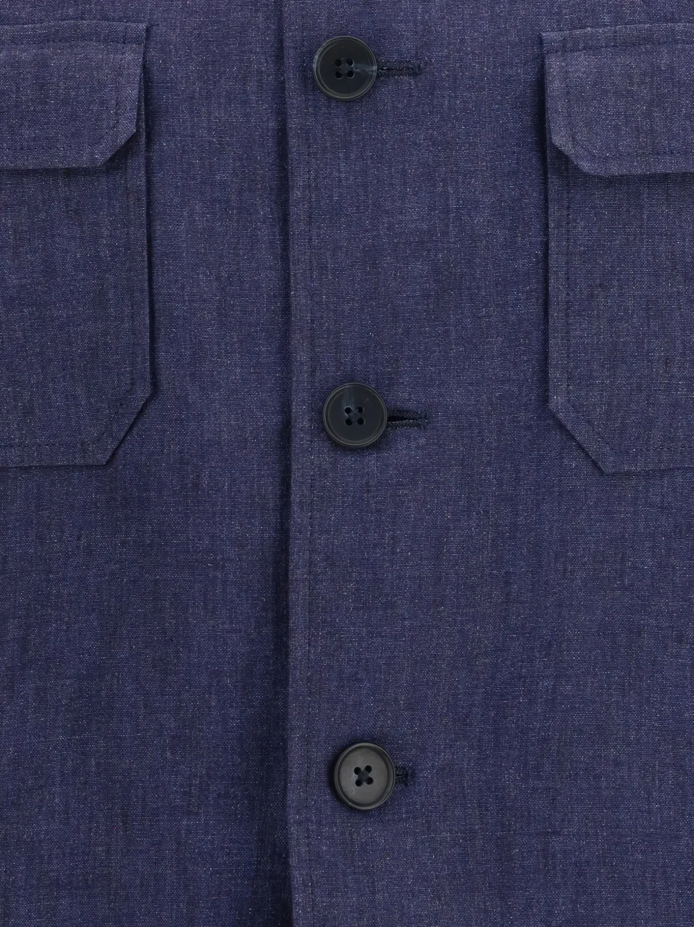  Gi Capri Camisa De Lino Con Botones - Azul 