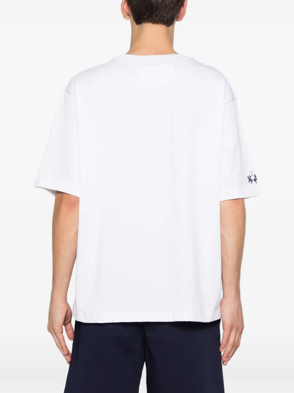 La Martina T-shirt met logoprint Wit