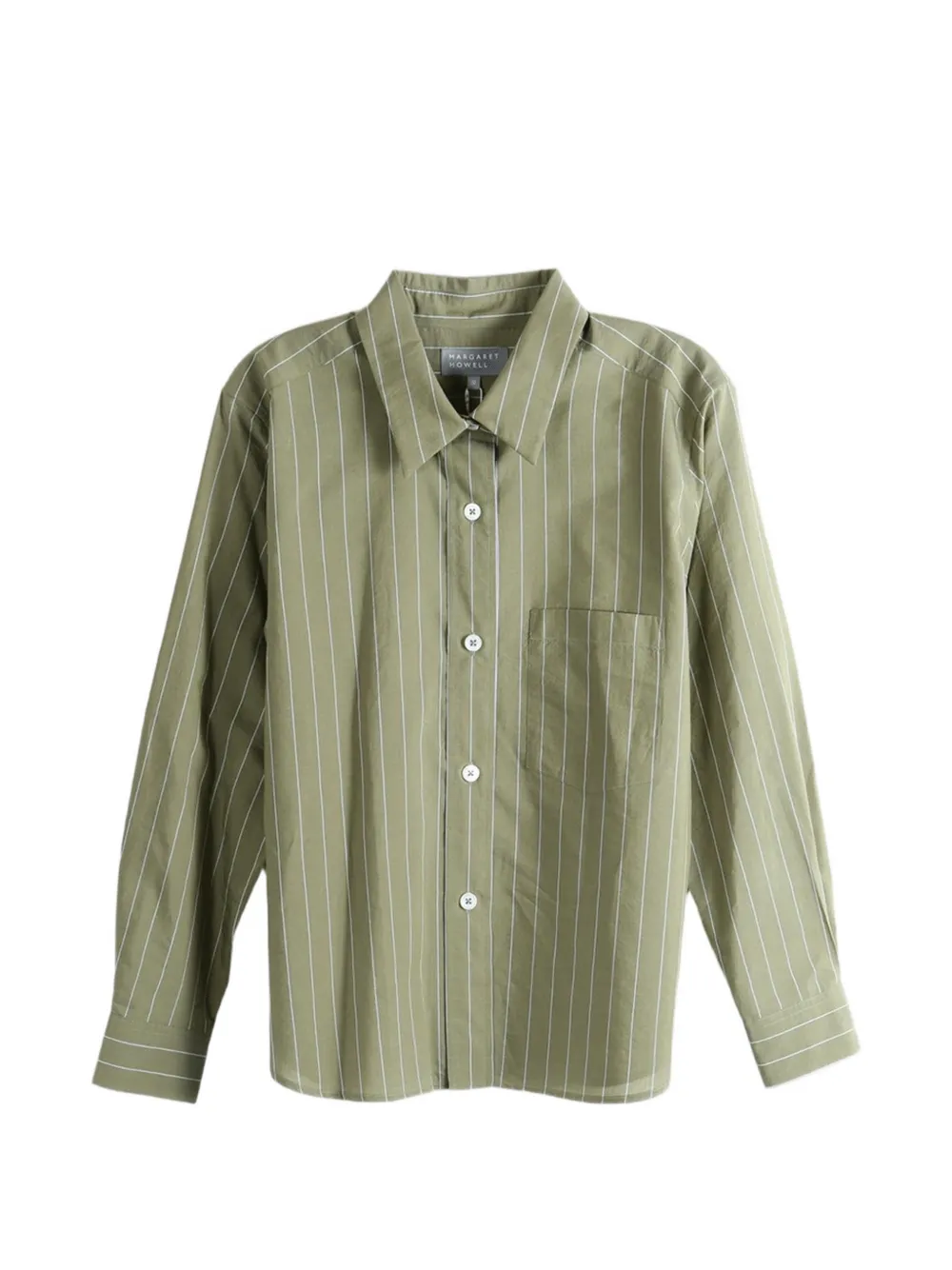 Margaret Howell striped-print long-sleeve shirt - Verde