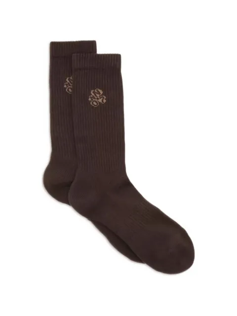 NN07 Tennis logo-embroidered ribbed socks