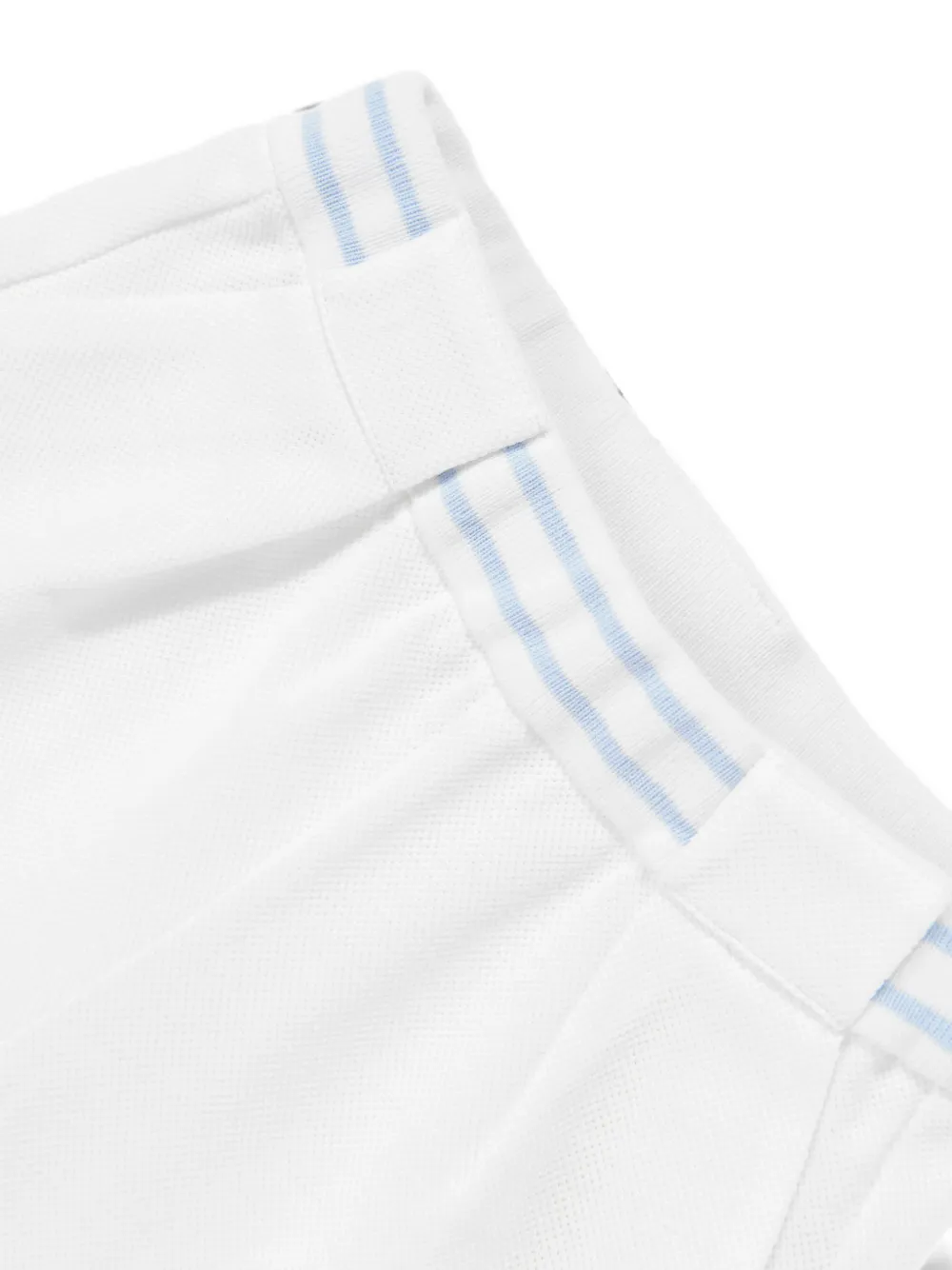 Fendi Kids Shorts met geborduurd logo en gestreepte tailleband Wit
