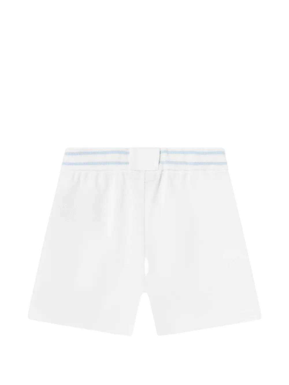 Fendi Kids Shorts met geborduurd logo en gestreepte tailleband Wit