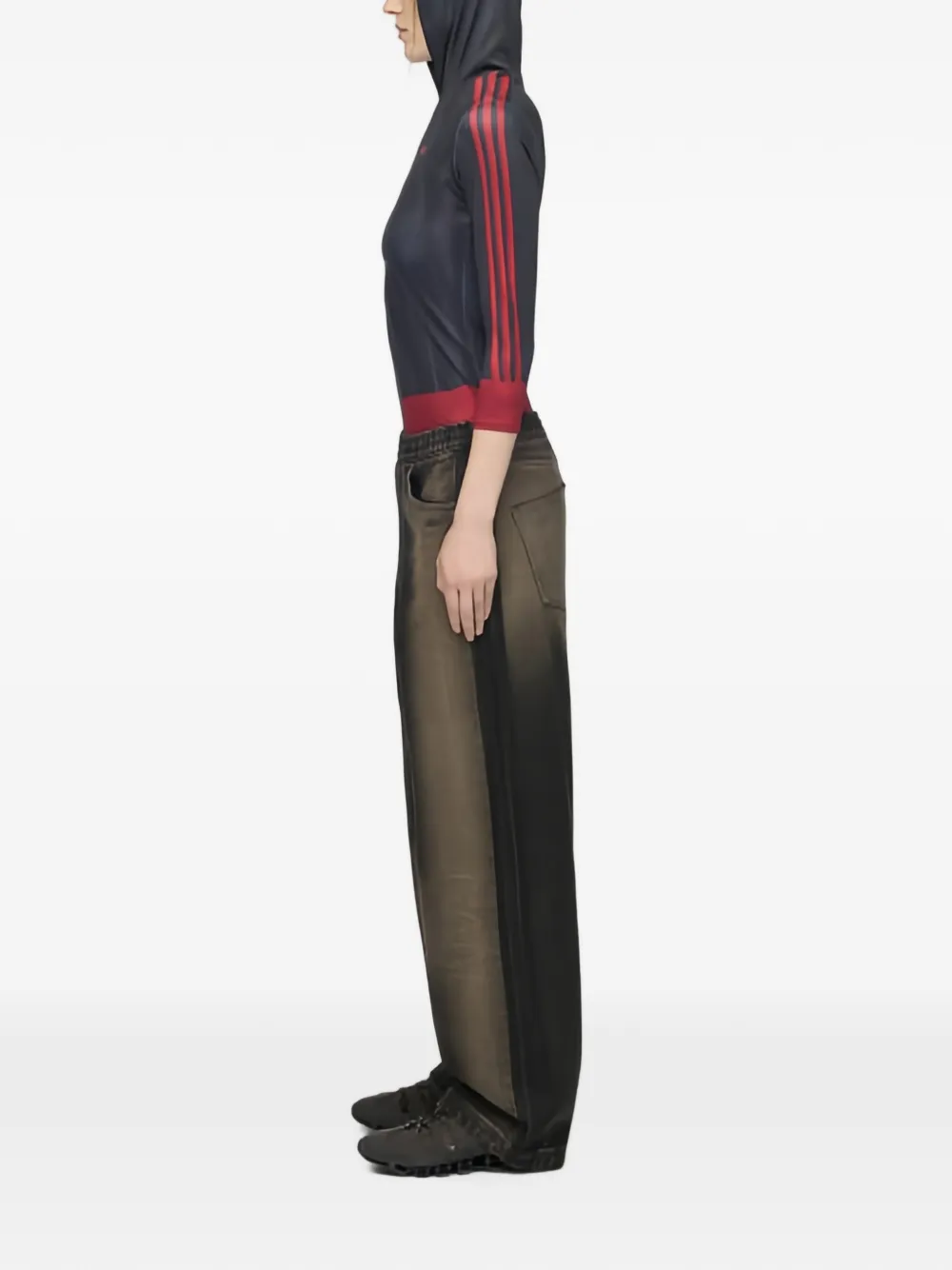 adidas x Avavav jeans met wijde pijpen Grijs