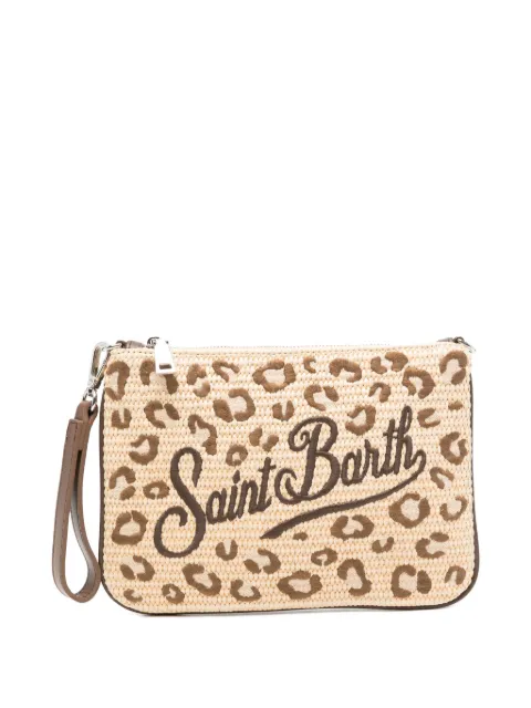 MC2 Saint Barth Parsienne leopard-embroidered clutch bag