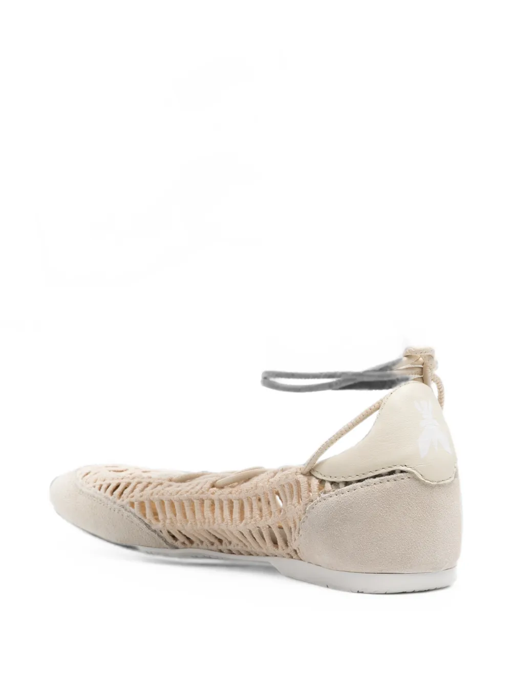 Patrizia Pepe Dancing Skin raffia ballet flats Beige