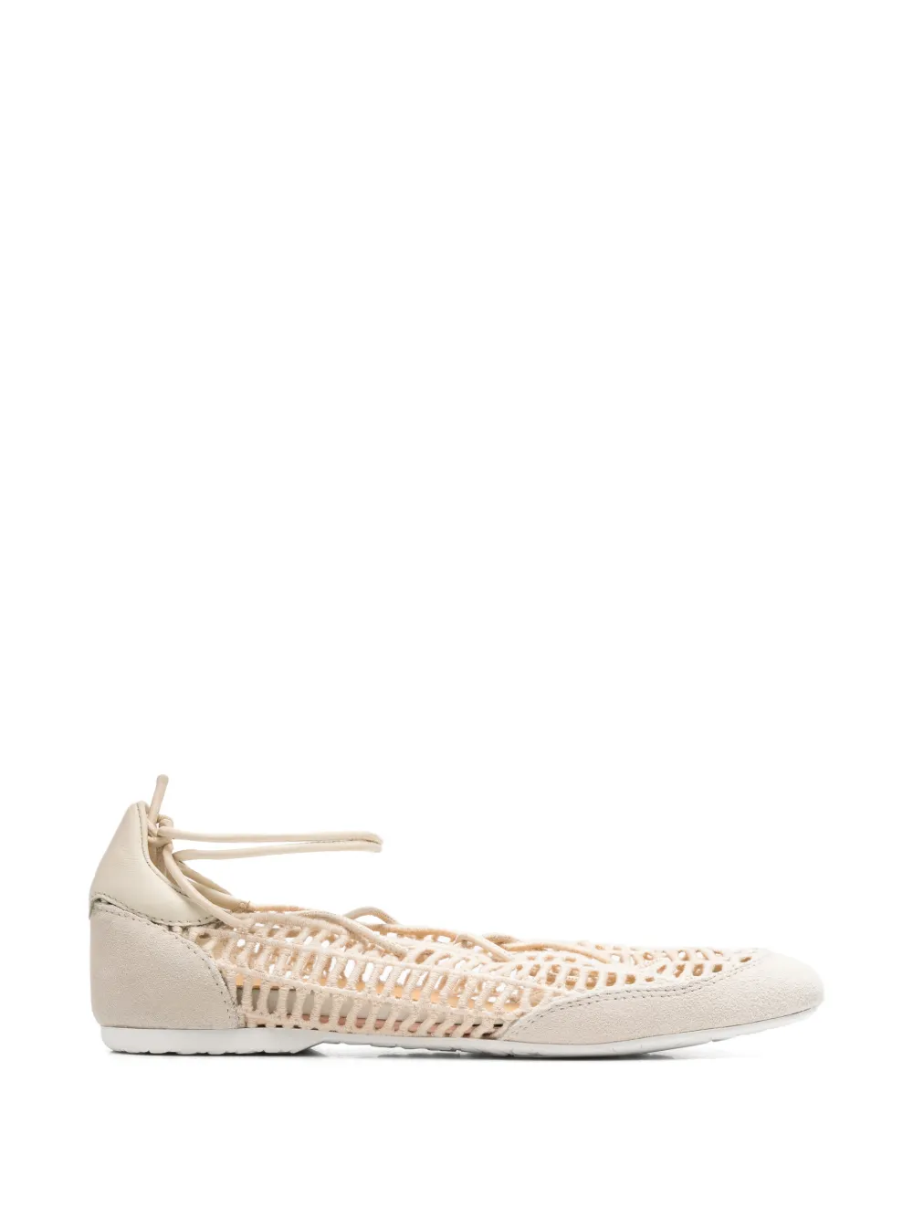 Patrizia Pepe Dancing Skin raffia ballet flats - Toni neutri